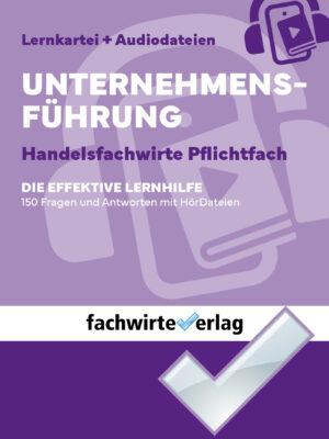 Coverdesign für das Produkt Unternehmensführung des Fachwirteverlag.