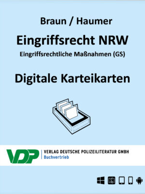 Cover zum Produkt "Eingriffsrecht NRW - Grundstudium" vom Verlag Deutsche Polizeiliteratur.