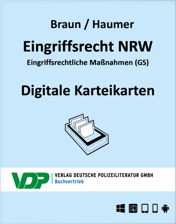 Cover zum Produkt "Eingriffsrecht NRW - Grundstudium" vom Verlag Deutsche Polizeiliteratur.