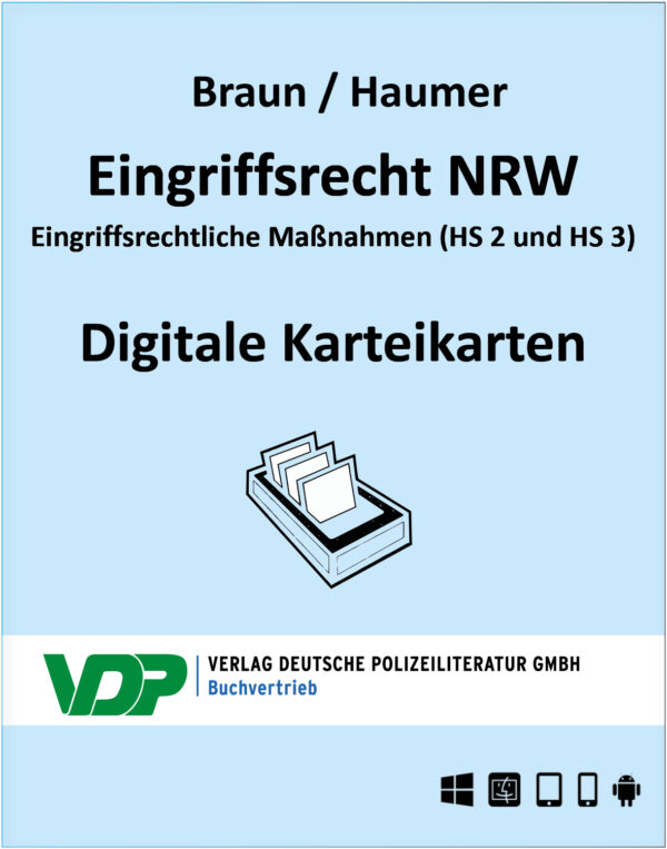 Coverdesign für das Produkt "Eingriffsrecht NR HS1 & HS2" vom Verlag Deutscher Polizeiliteratur