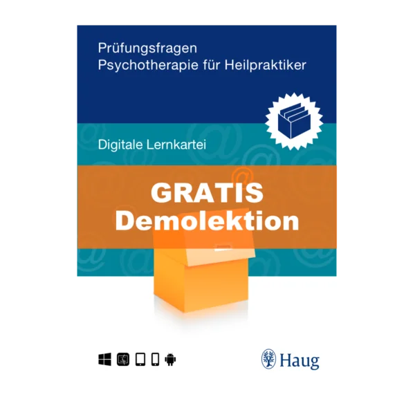 Cover zur Demolektion Psychotherapie für Heilpraktiker vom Haug Verlag