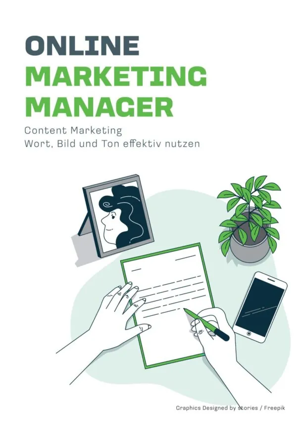 Cover "Online Marketing Manager - Content Marketing".